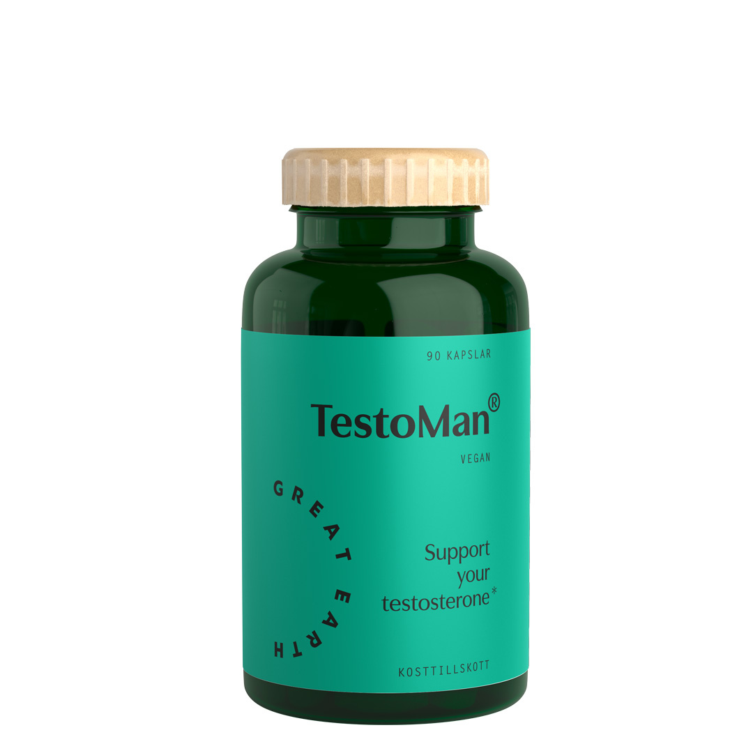 Great Earth TestoMan 90 caps i gruppen Kosttillskott / Bygga muskler / Testosteronhöjare hos Proteinbolaget (PB-2510242)