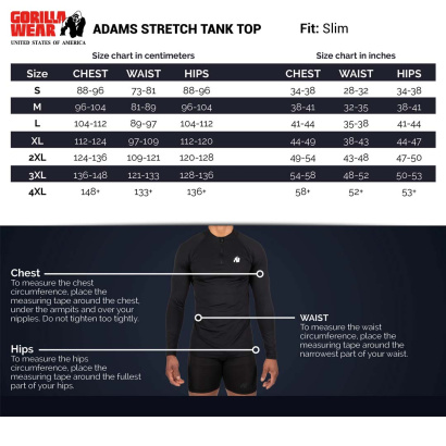 Gorilla Wear Adams Stretch Tank Top Black