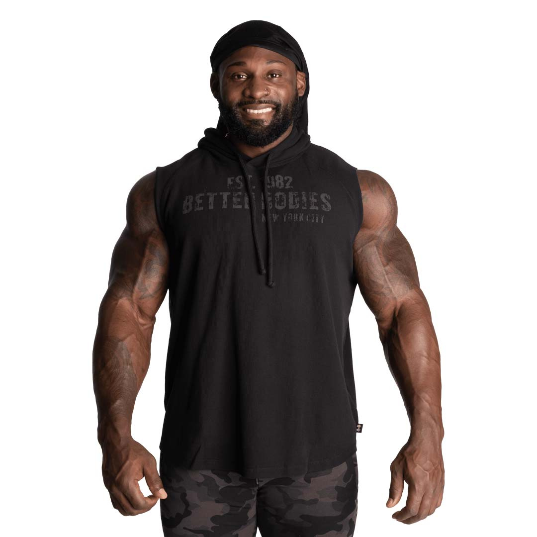 Better Bodies Thermal SL Hood Black i gruppen Träningskläder / Hoodies & jackor hos Proteinbolaget (PB-26797)