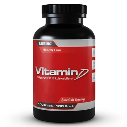 Fairing Vitamin D 100 caps i gruppen Kosttillskott / Vitaminer / D-vitamin hos Proteinbolaget (PB-2773)
