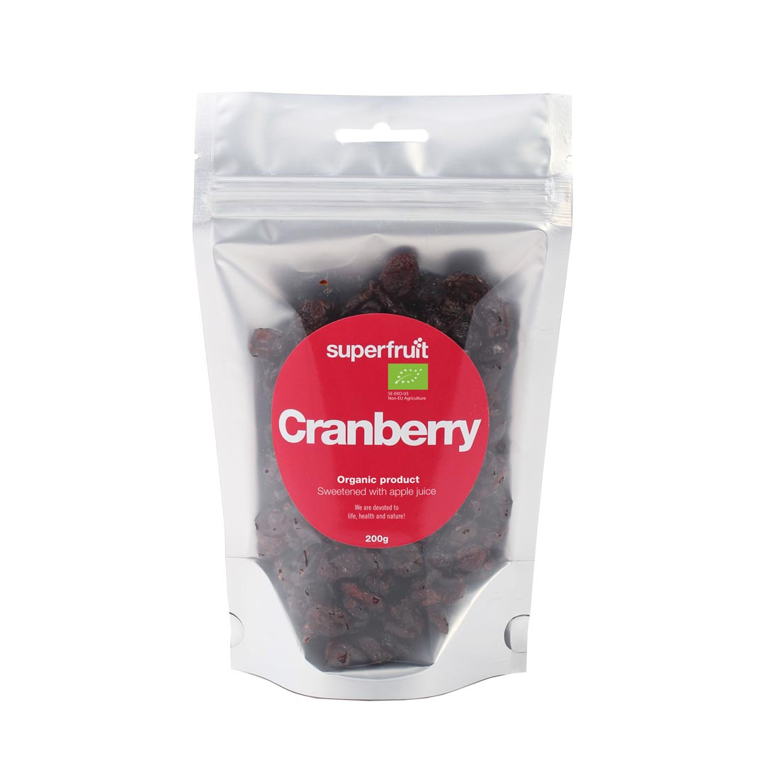 Superfruit EKO Cranberries 200 g i gruppen Hälsokost / Tranbär hos Proteinbolaget (PB-27920)