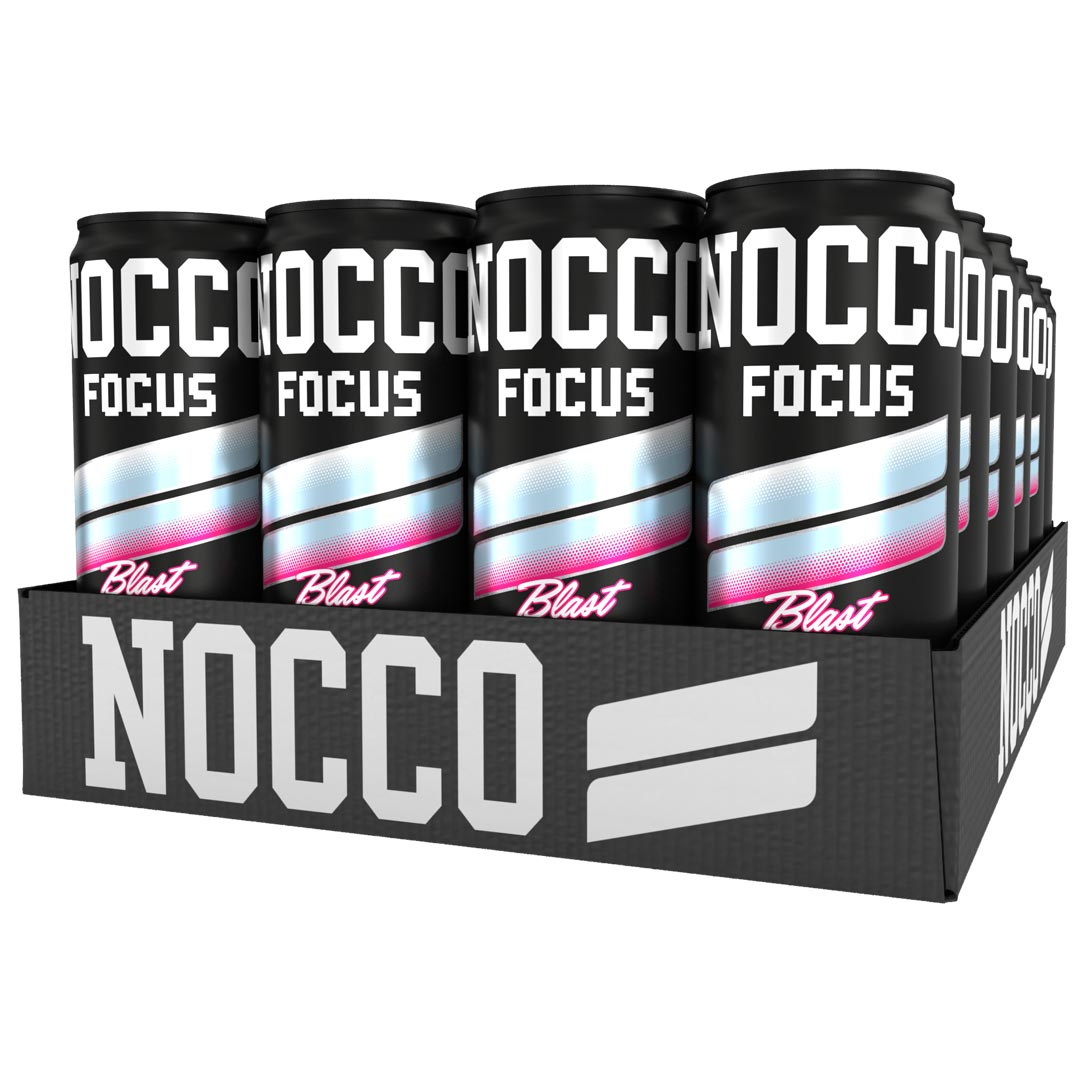 24 x NOCCO FOCUS 3 330 ml Raspberry Blast i gruppen Drycker / Energidryck hos Proteinbolaget (PB-28428)