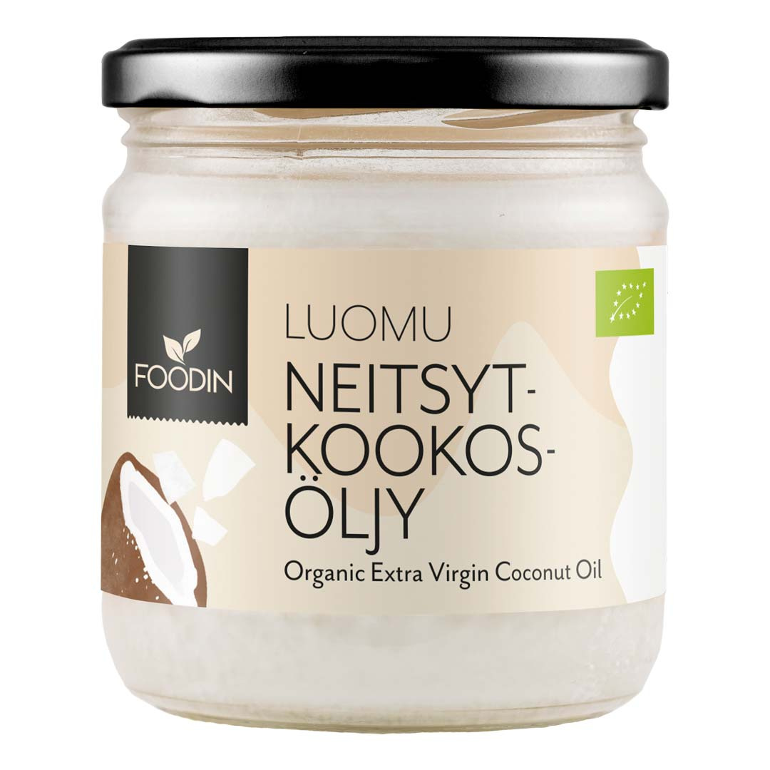 Foodin Organic Coconut Oil 400 ml i gruppen Hälsokost / Kokosolja hos Proteinbolaget (PB-29624)