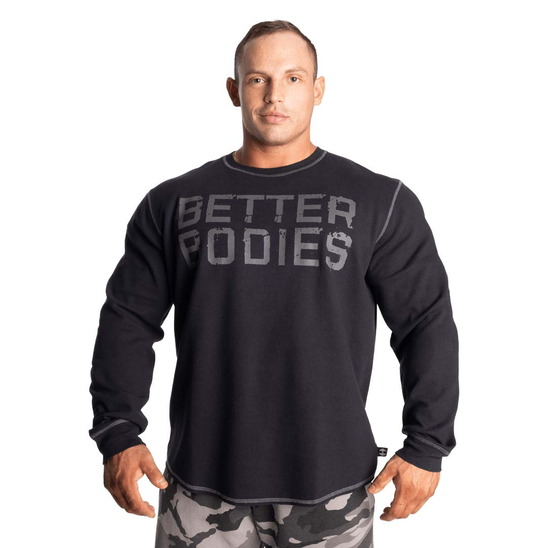 Better Bodies Thermal Sweater Asphalt i gruppen Träningskläder / Tröjor hos Proteinbolaget (PB-303)