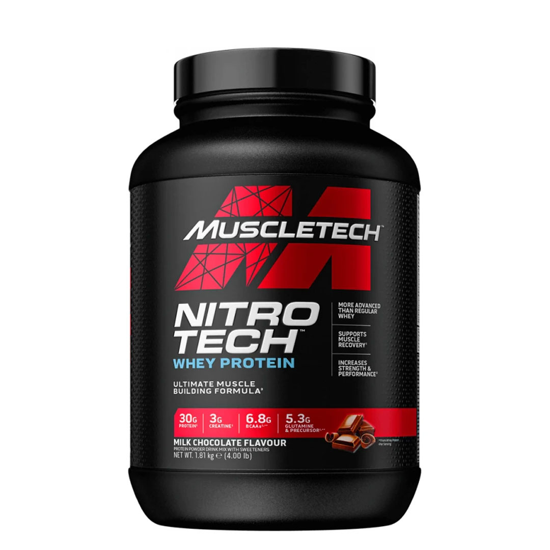 MuscleTech Performance Series Nitro-Tech 1.8 kg i gruppen Kosttillskott / Proteinpulver / Vassleprotein / Vassleisolat hos Proteinbolaget (PB-3495)