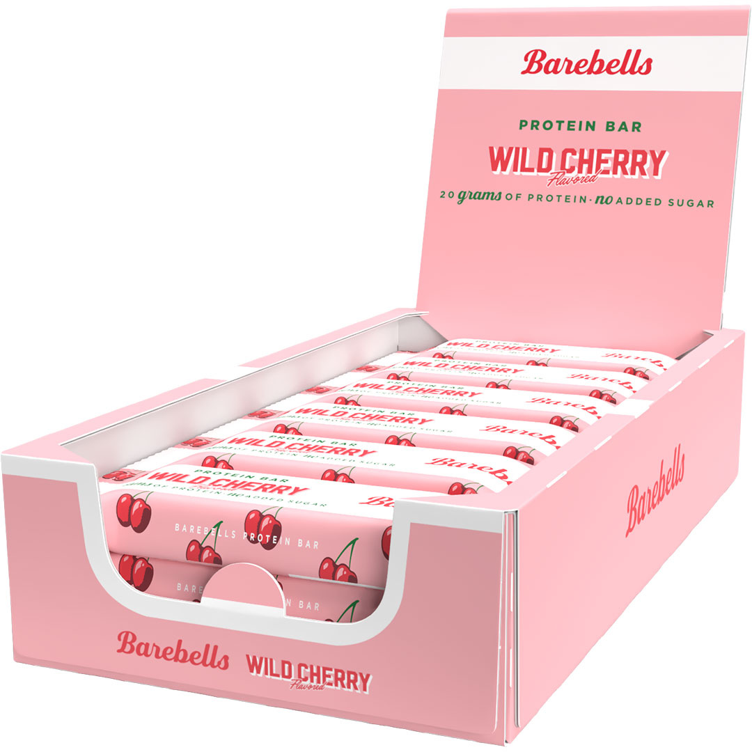 12 x Barebells Protein Bar 55 g Wild Cherry i gruppen Bars / Proteinbars hos Proteinbolaget (PB-40512)