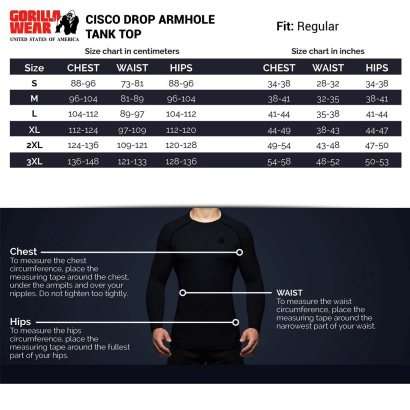 Gorilla Wear Cisco Drop Armhole Tank Top Black
