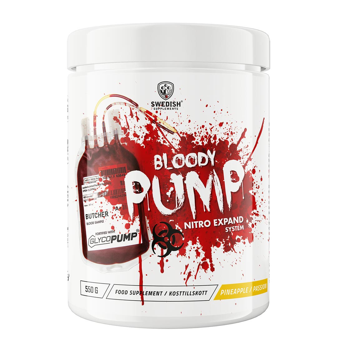 Swedish Supplements Bloody Pump 600 g i gruppen Kosttillskott / Prestationshöjare / Kväveoxid & Pump hos Proteinbolaget (PB-41312)