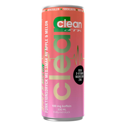 24 x Clean Drink 330 ml Äpple Melon 24 x Clean Drink 330 ml Äpple Melon