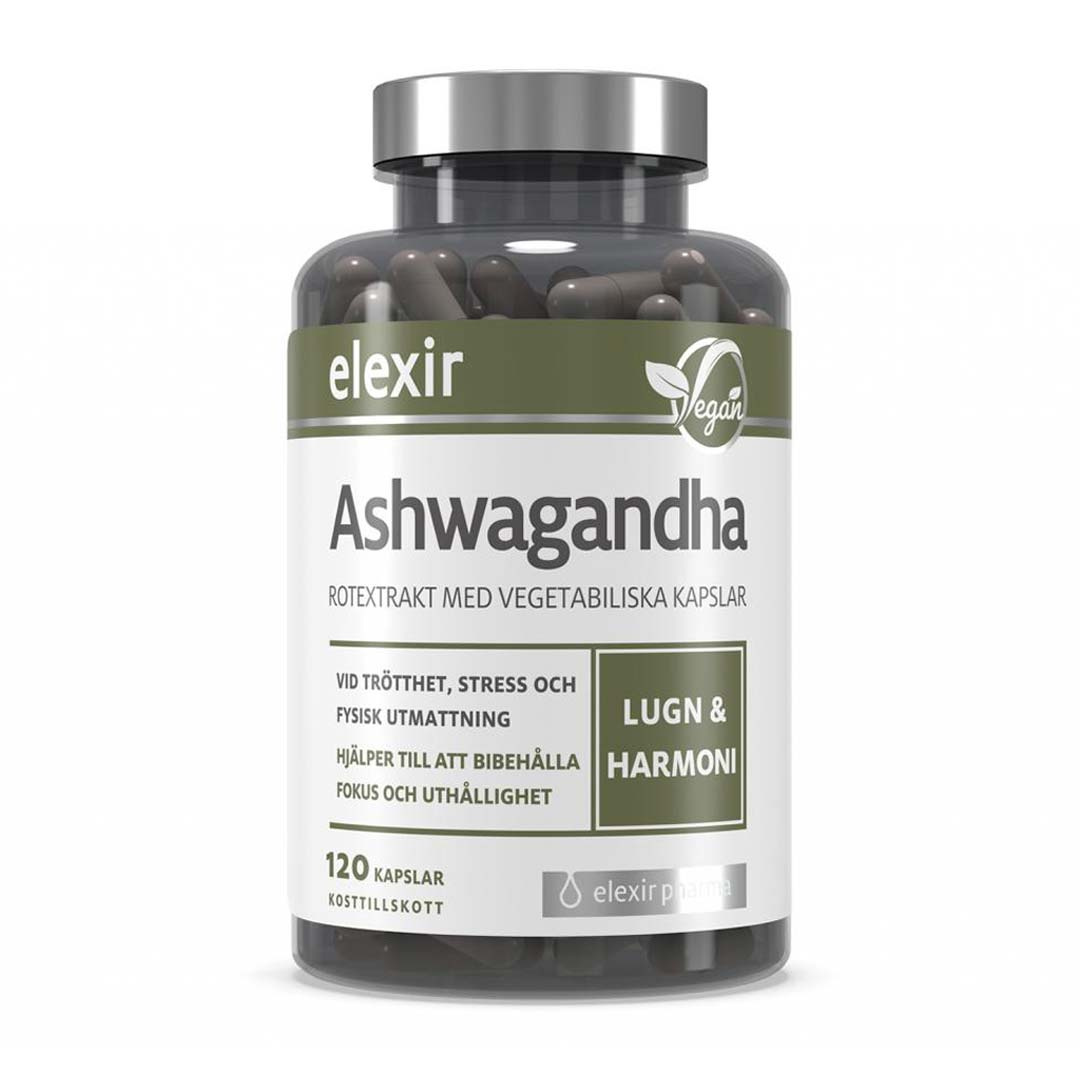 Elexir Pharma Ashwagandha 120 caps i gruppen Hälsokost / Ashwagandha hos Proteinbolaget (PB-4366)