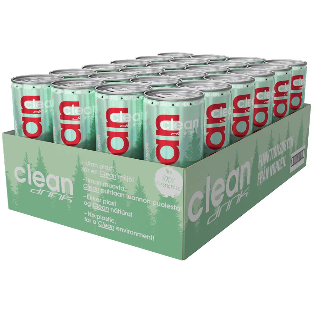 24 x Clean Drink 330 ml Lingon i gruppen Drycker / Energidryck hos Proteinbolaget (PB-4745)