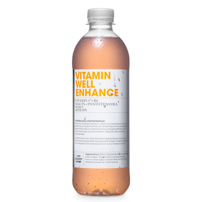 12 x Vitamin Well 500 ml Enhance - Apelsin