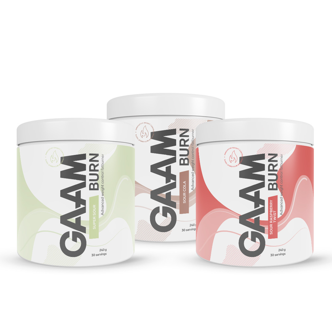 3 x GAAM Candy Series Burn 240 g i gruppen Kosttillskott / Viktminskning / Uppiggande fettförbrännare hos Proteinbolaget (PB-515651)