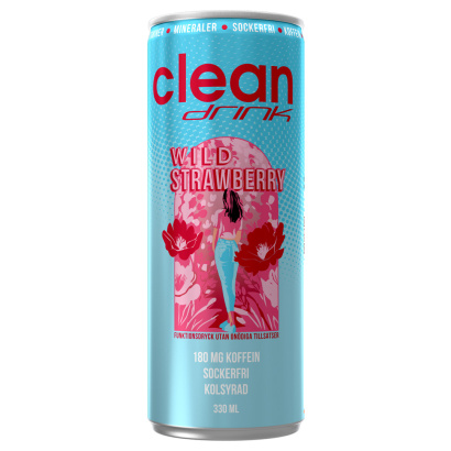 24 x Clean Drink 330 ml Wild Strawberry