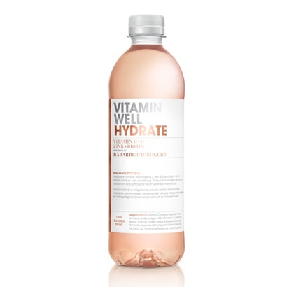 Vitamin Well 500 ml Hydrate Rabarber Jordgubb i gruppen Drycker / Vitamindryck hos Proteinbolaget (PB-5916)