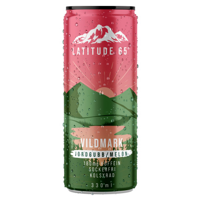 24 x Latitude 65 330 ml Vildmark - Jordgubb & Melon