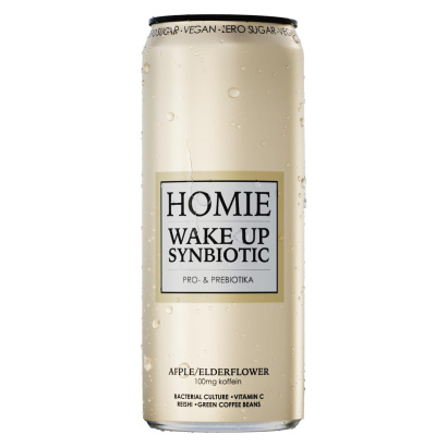 24 x Homie Wake Up Synbiotic 330 ml Apple Elderflower