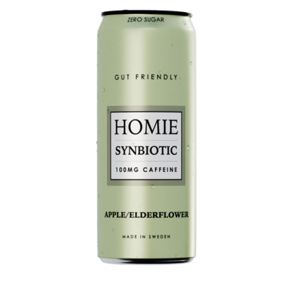 24 x Homie Wake Up Synbiotic 330 ml Apple Elderflower