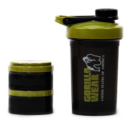 Gorilla Wear Shaker 2 Go 760 ml Black & Army Green