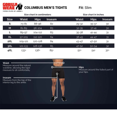 Gorilla Wear Columbus Men\'s Tights Black