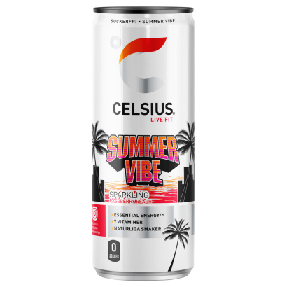 24 x Celsius 355 ml Summer Vibe - Raspberry Peach