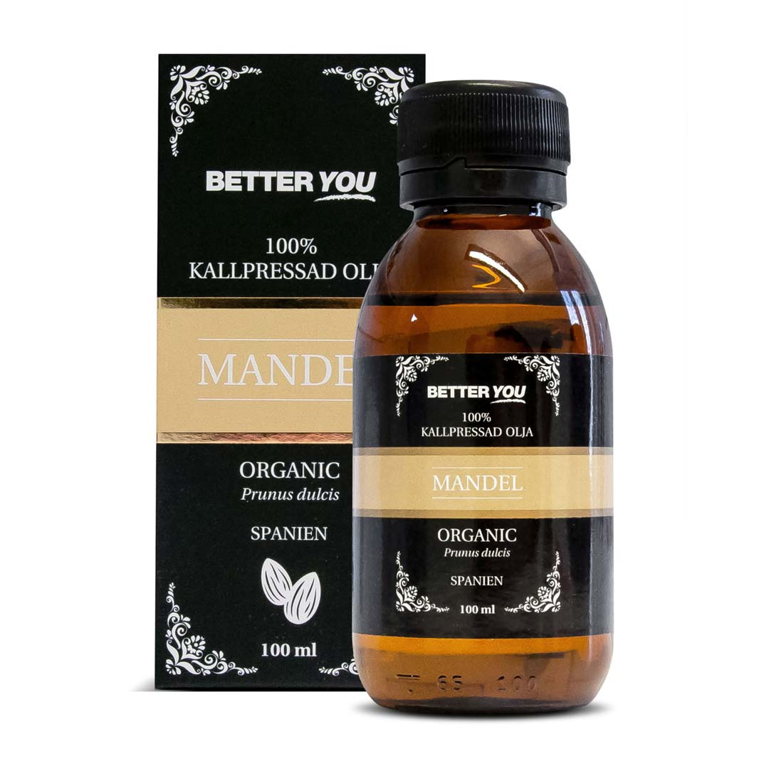 Better You Mandelolja EKO Kallpressad 100 ml i gruppen Livsmedel / Naturliga oljor hos Proteinbolaget (PB-87875)