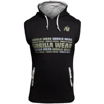Gorilla Wear Melbourne SL Hooded T-Shirt Black i gruppen Träningskläder / Hoodies & jackor hos Proteinbolaget (PB-8852)