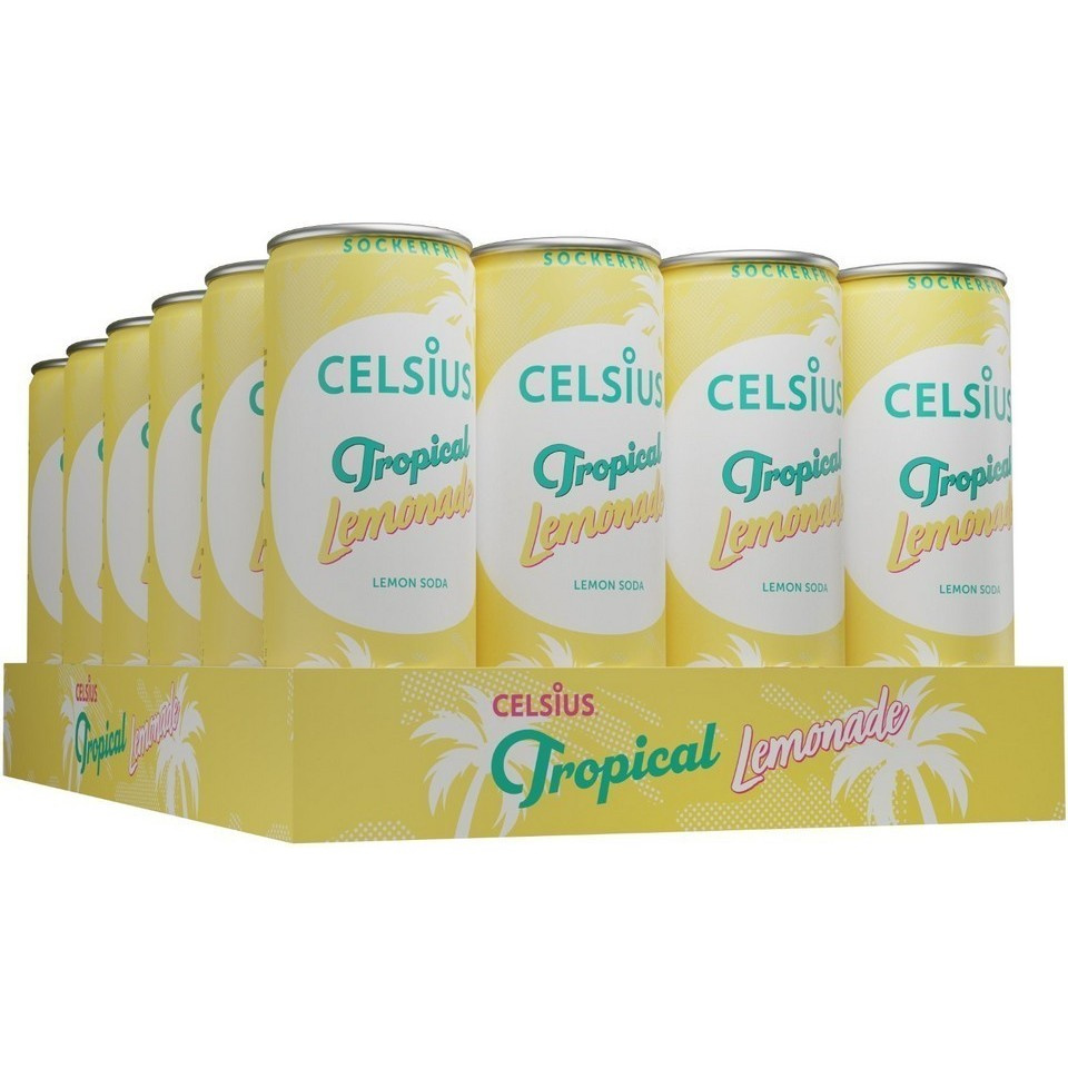 24 x Celsius 355 ml Tropical Lemonade i gruppen Drycker / Energidryck hos Proteinbolaget (PB-89561)