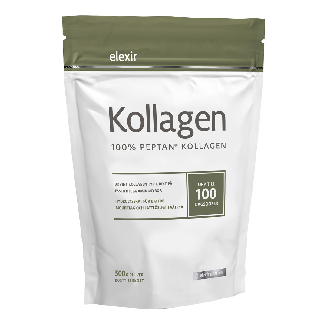 Elexir Pharma Kollagen 100% Peptan 500 g i gruppen Hälsokost / Kollagen hos Proteinbolaget (PB-89673)