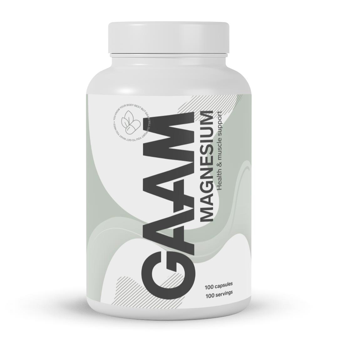 GAAM Health Series Magnesium 100 caps i gruppen Kosttillskott / Mineraler / Magnesium hos Proteinbolaget (PB-9190)