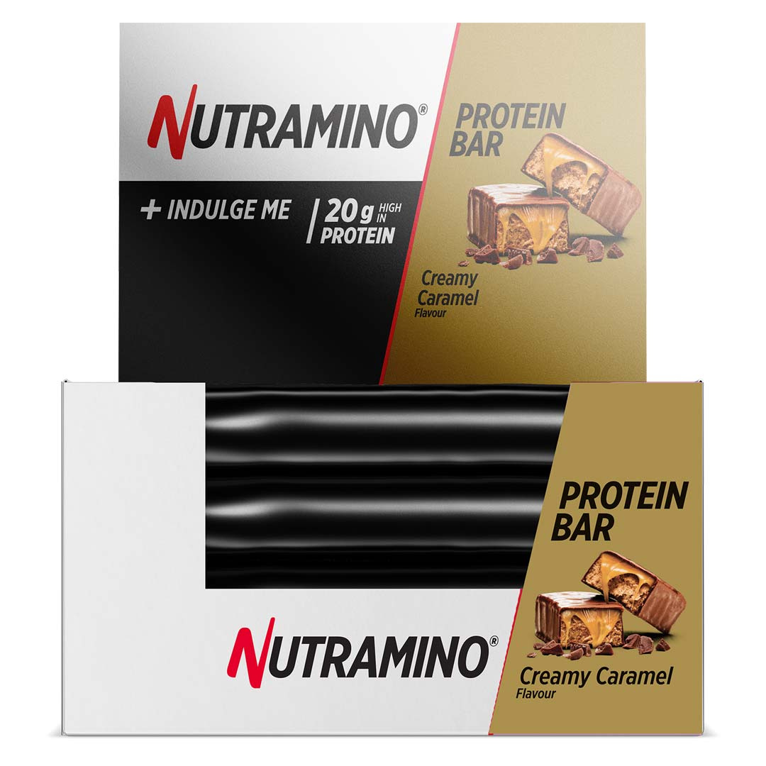 12 x Nutramino Proteinbar 64 g Caramel i gruppen Bars / Proteinbars hos Proteinbolaget (pb-1057)